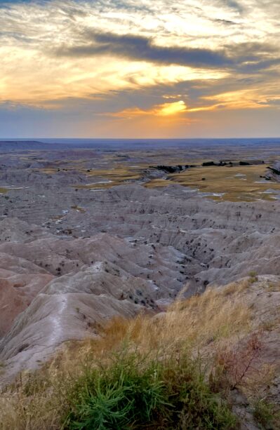 Sunset Over the Badlands of South Dakota