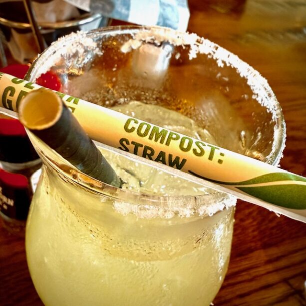 compost straw at sea captain's house