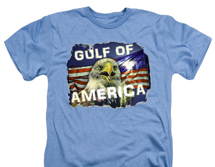 gulf of america t-shirt blue