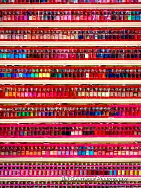 nail polish bottles on display