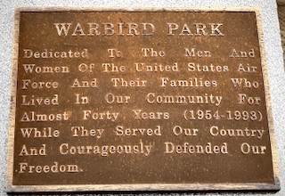 Warbird Park Dedication Signage